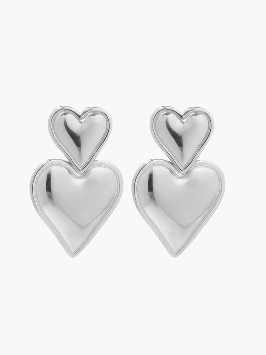 Heart earrings 14K gold plated